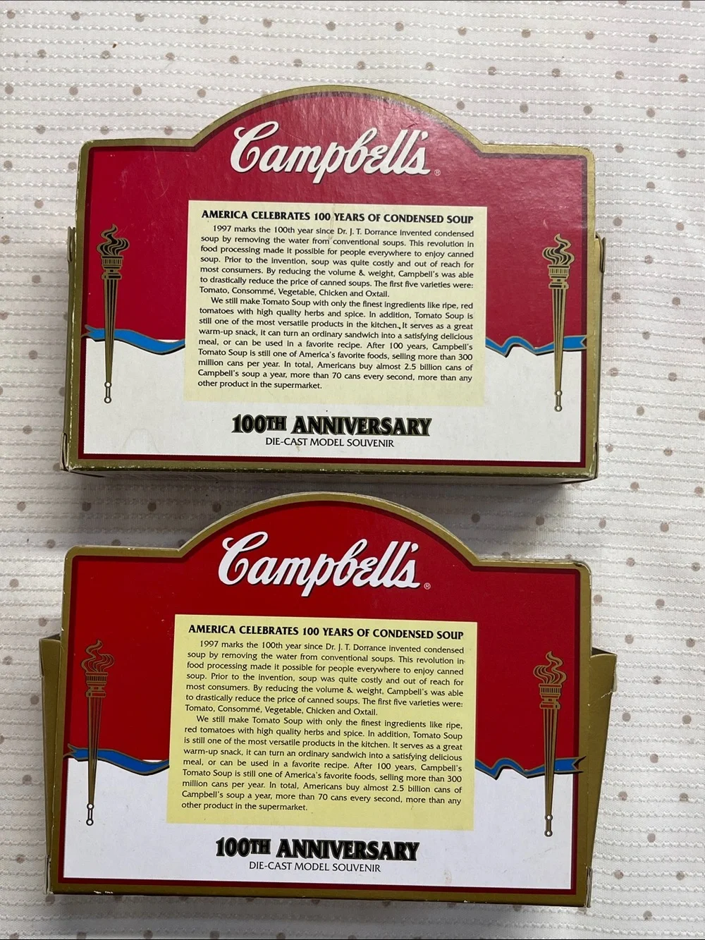 Campbell’s Soup Die-Cast Trucks 100th Anniversary - 90’s
